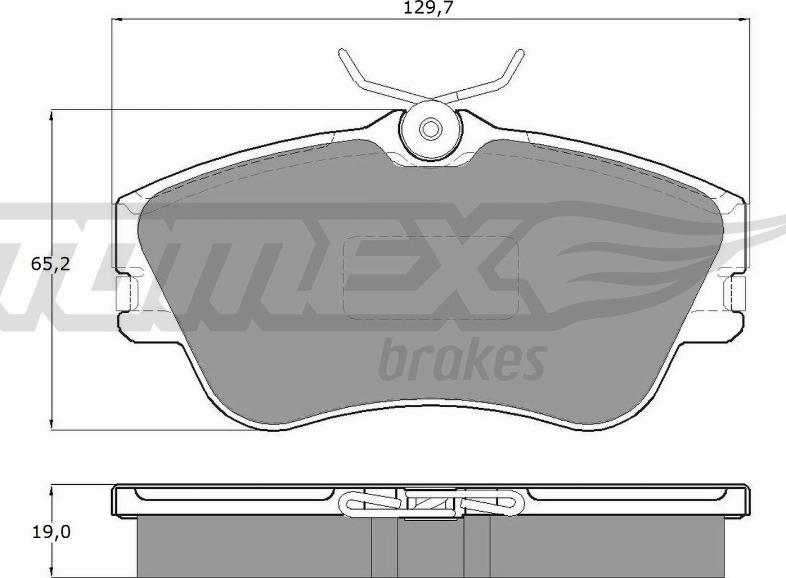 TOMEX brakes TX 11-82 - Bremžu uzliku kompl., Disku bremzes autodraugiem.lv