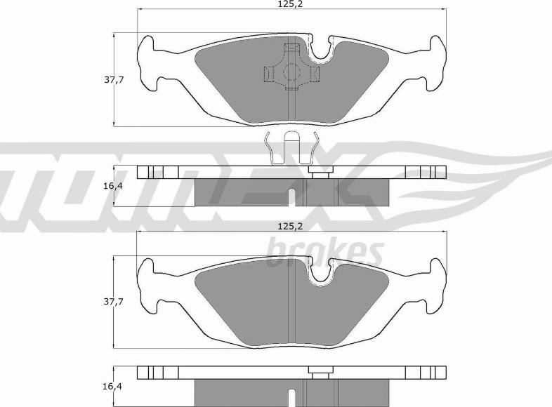 TOMEX brakes TX 11-30 - Bremžu uzliku kompl., Disku bremzes autodraugiem.lv