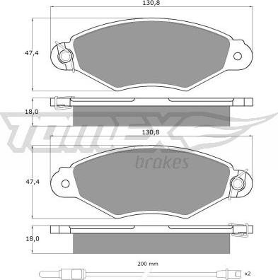 TOMEX brakes TX 11-751 - Bremžu uzliku kompl., Disku bremzes autodraugiem.lv