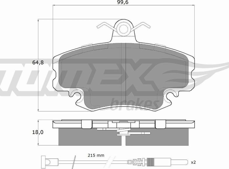 TOMEX brakes TX 11-78 - Bremžu uzliku kompl., Disku bremzes autodraugiem.lv