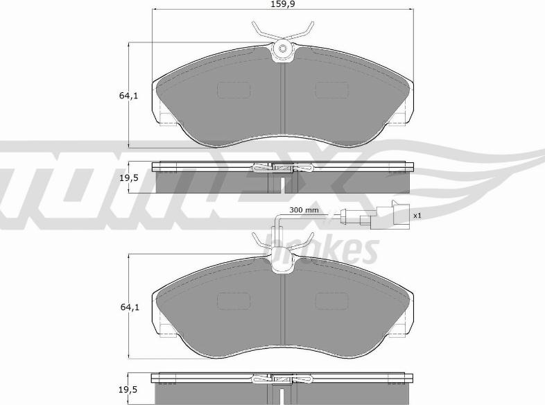 TOMEX brakes TX 11-731 - Bremžu uzliku kompl., Disku bremzes autodraugiem.lv