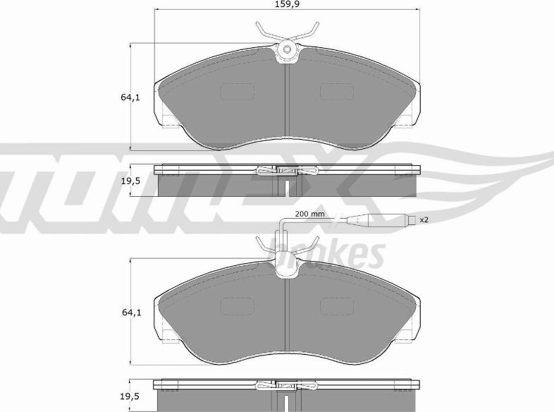 TOMEX brakes TX 11-73 - Bremžu uzliku kompl., Disku bremzes autodraugiem.lv