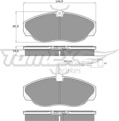 TOMEX brakes TX 11-721 - Bremžu uzliku kompl., Disku bremzes autodraugiem.lv