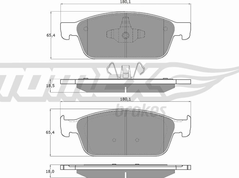 TOMEX brakes TX 18-91 - Bremžu uzliku kompl., Disku bremzes autodraugiem.lv