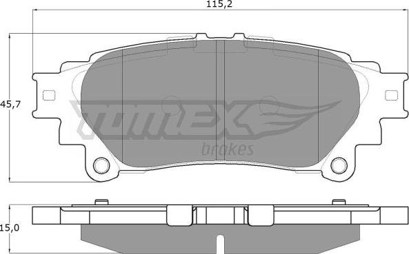 TOMEX brakes TX 18-40 - Bremžu uzliku kompl., Disku bremzes autodraugiem.lv