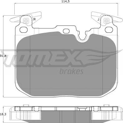 TOMEX brakes TX 18-48 - Bremžu uzliku kompl., Disku bremzes autodraugiem.lv