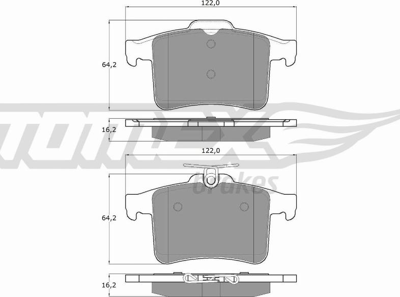 TOMEX brakes TX 18-56 - Bremžu uzliku kompl., Disku bremzes autodraugiem.lv