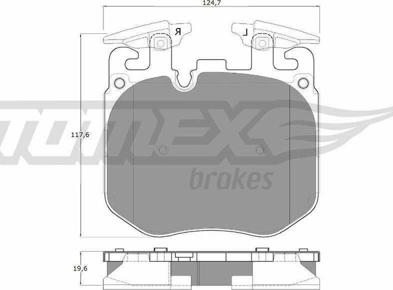 TOMEX brakes TX 18-50 - Bremžu uzliku kompl., Disku bremzes autodraugiem.lv