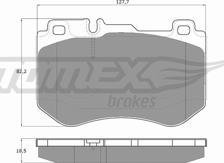 TOMEX brakes TX 18-51 - Bremžu uzliku kompl., Disku bremzes autodraugiem.lv