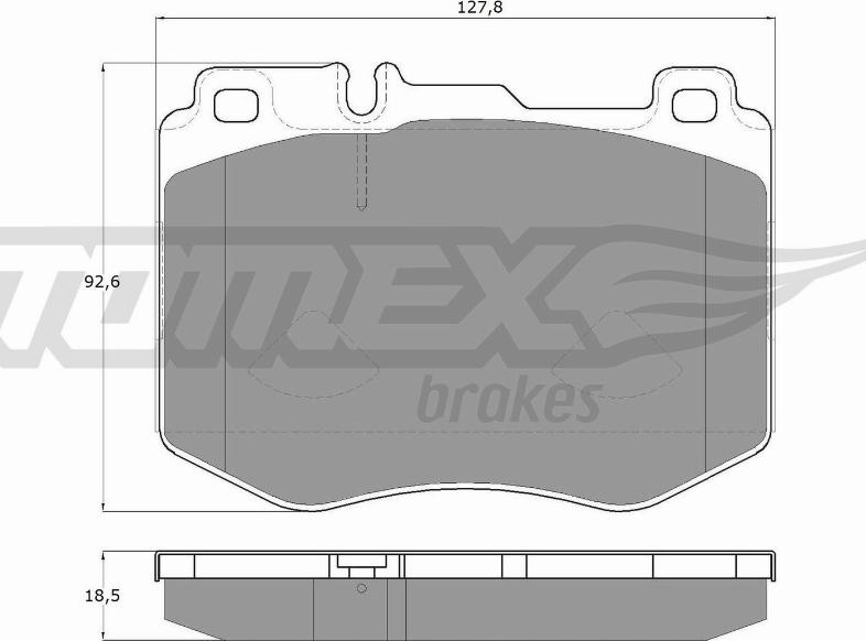 TOMEX brakes TX 18-52 - Bremžu uzliku kompl., Disku bremzes autodraugiem.lv