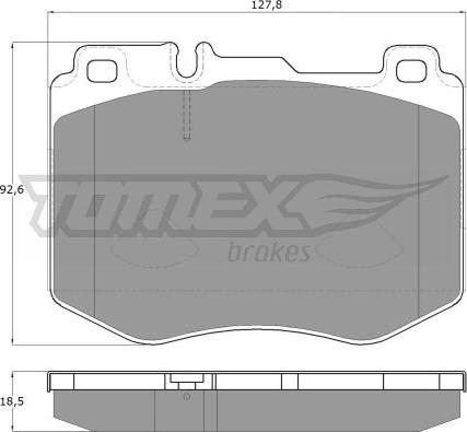 TOMEX brakes TX 18-52 - Bremžu uzliku kompl., Disku bremzes autodraugiem.lv