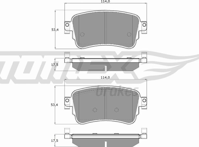 TOMEX brakes TX 18-64 - Bremžu uzliku kompl., Disku bremzes autodraugiem.lv