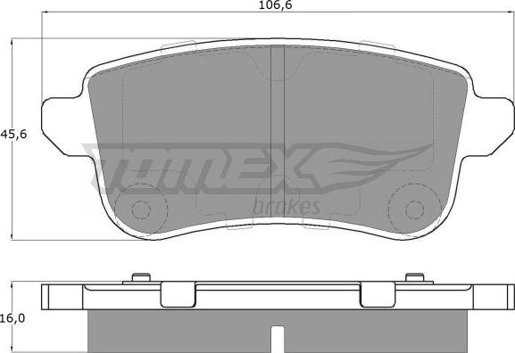 TOMEX brakes TX 18-66 - Bremžu uzliku kompl., Disku bremzes autodraugiem.lv