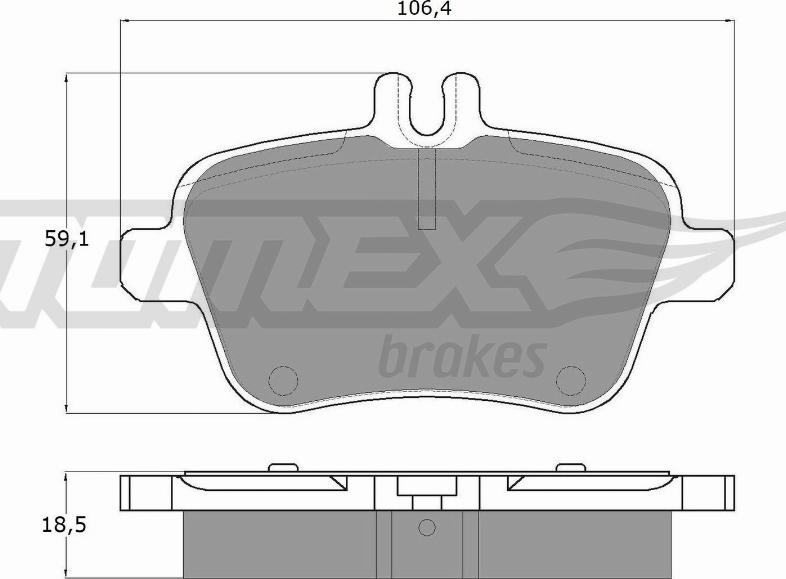 TOMEX brakes TX 18-08 - Bremžu uzliku kompl., Disku bremzes autodraugiem.lv