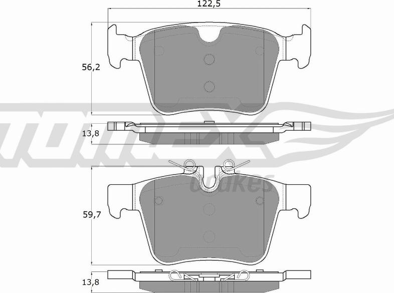 TOMEX brakes TX 18-162 - Bremžu uzliku kompl., Disku bremzes autodraugiem.lv