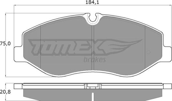 TOMEX brakes TX 18-12 - Bremžu uzliku kompl., Disku bremzes autodraugiem.lv