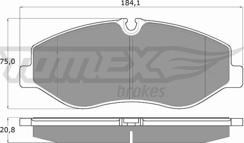 TOMEX brakes TX 18-12 - Bremžu uzliku kompl., Disku bremzes autodraugiem.lv