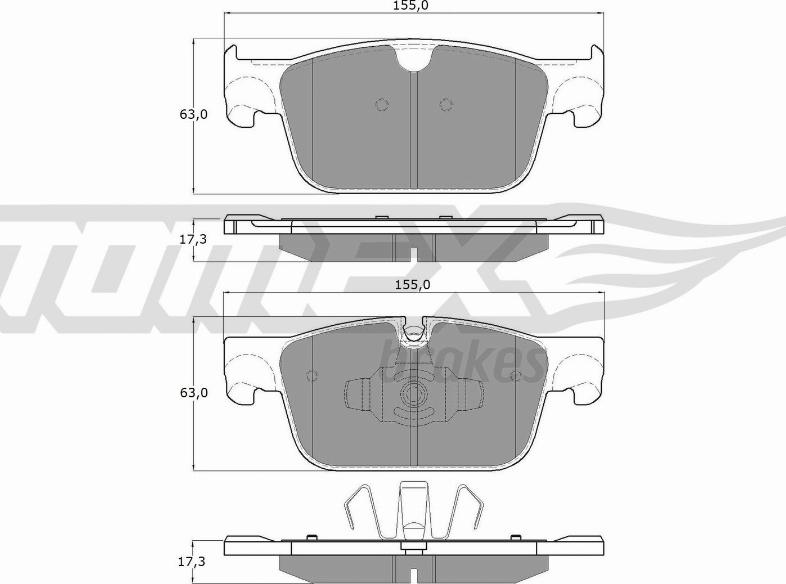 TOMEX brakes TX 18-86 - Bremžu uzliku kompl., Disku bremzes autodraugiem.lv