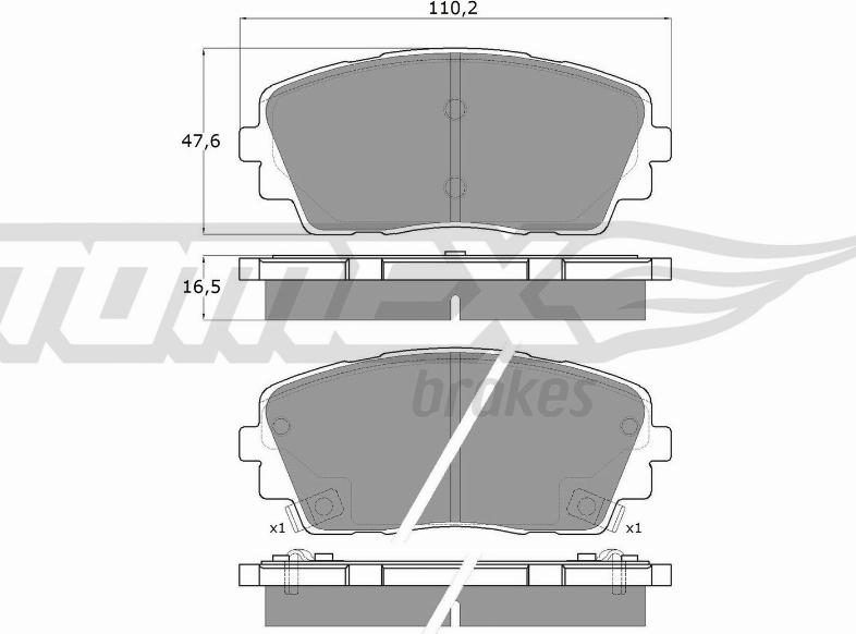 TOMEX brakes TX 18-30 - Bremžu uzliku kompl., Disku bremzes autodraugiem.lv