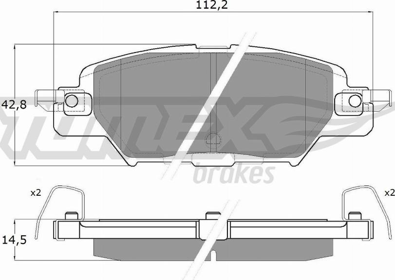 TOMEX brakes TX 18-31 - Bremžu uzliku kompl., Disku bremzes autodraugiem.lv