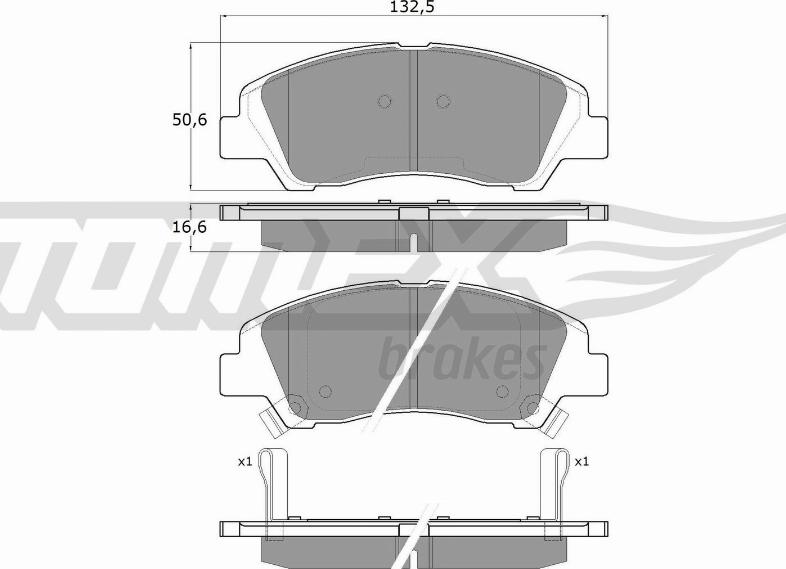 TOMEX brakes TX 18-29 - Bremžu uzliku kompl., Disku bremzes autodraugiem.lv