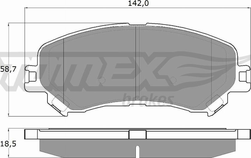 TOMEX brakes TX 18-25 - Bremžu uzliku kompl., Disku bremzes autodraugiem.lv