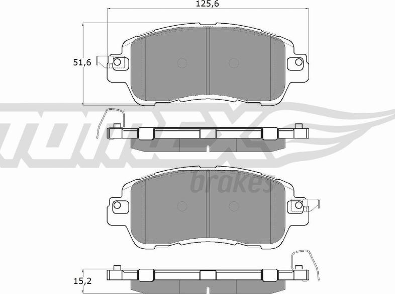 TOMEX brakes TX 18-26 - Bremžu uzliku kompl., Disku bremzes autodraugiem.lv