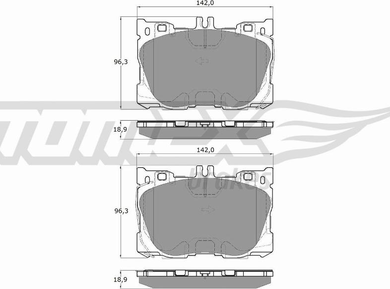 TOMEX brakes TX 18-75 - Bremžu uzliku kompl., Disku bremzes autodraugiem.lv