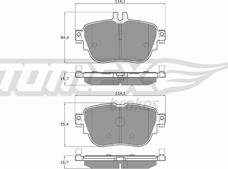 TOMEX brakes TX 18-76 - Bremžu uzliku kompl., Disku bremzes autodraugiem.lv