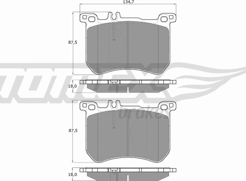 TOMEX brakes TX 18-77 - Bremžu uzliku kompl., Disku bremzes autodraugiem.lv