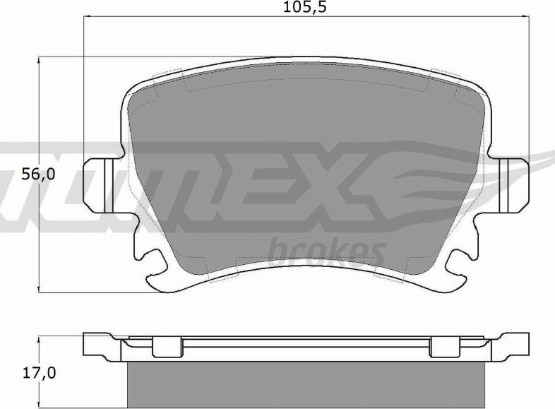 TOMEX brakes TX 13-95 - Bremžu uzliku kompl., Disku bremzes autodraugiem.lv