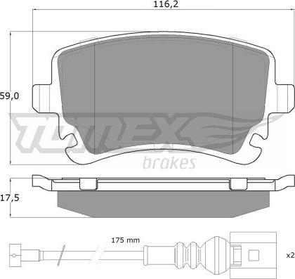 TOMEX brakes TX 13-96 - Bremžu uzliku kompl., Disku bremzes autodraugiem.lv