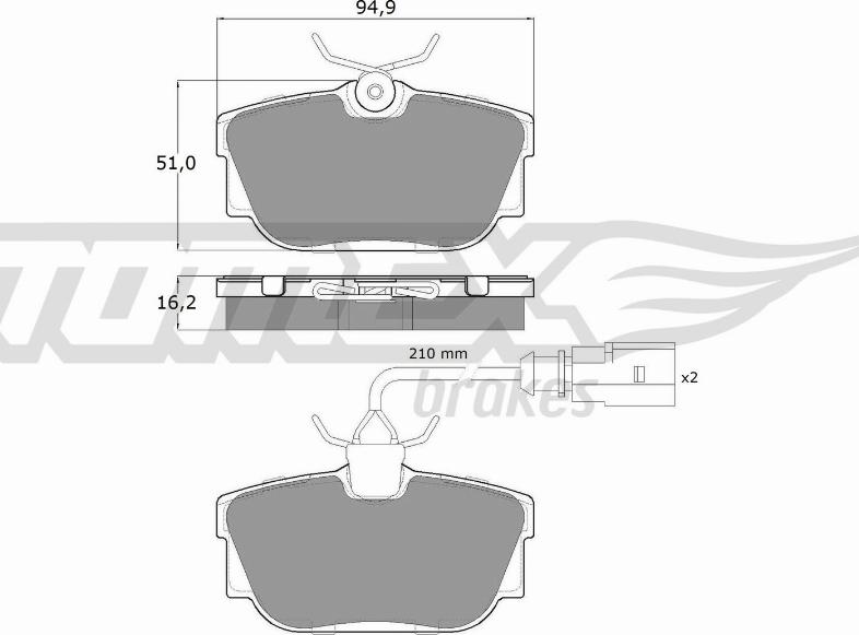 TOMEX brakes TX 13-901 - Bremžu uzliku kompl., Disku bremzes autodraugiem.lv