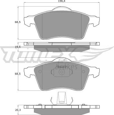 TOMEX brakes TX 13-91 - Bremžu uzliku kompl., Disku bremzes autodraugiem.lv