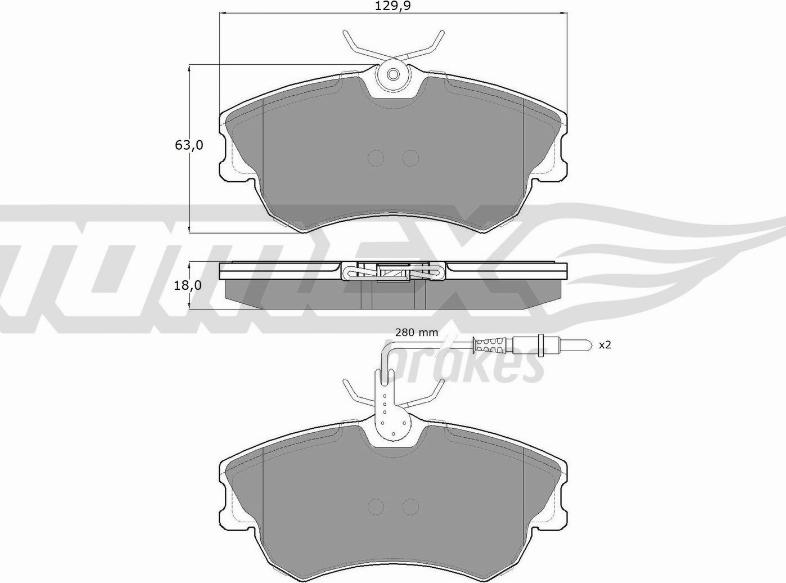 TOMEX brakes TX 13-47 - Bremžu uzliku kompl., Disku bremzes autodraugiem.lv