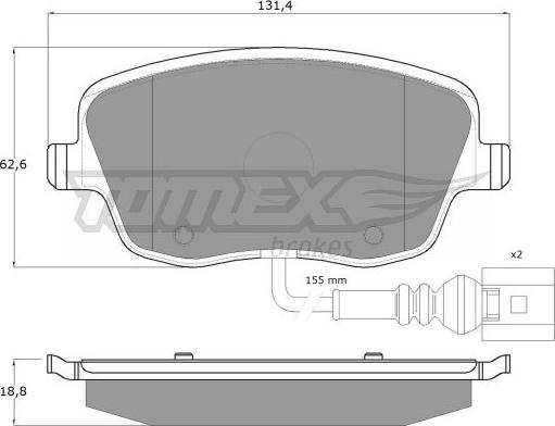 TOMEX brakes TX 13-591 - Bremžu uzliku kompl., Disku bremzes autodraugiem.lv