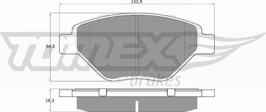 TOMEX brakes TX 13-53 - Bremžu uzliku kompl., Disku bremzes autodraugiem.lv