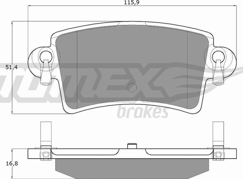 TOMEX brakes TX 13-52 - Bremžu uzliku kompl., Disku bremzes autodraugiem.lv