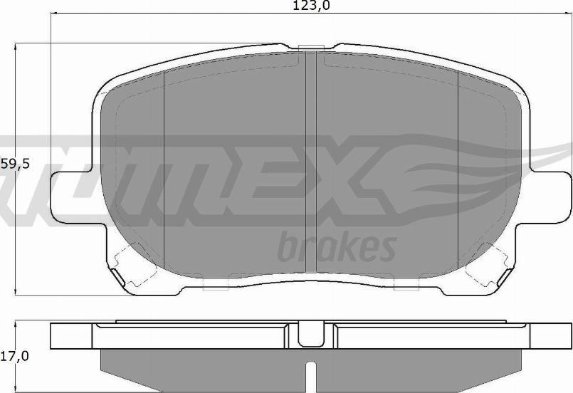 TOMEX brakes TX 13-67 - Bremžu uzliku kompl., Disku bremzes autodraugiem.lv