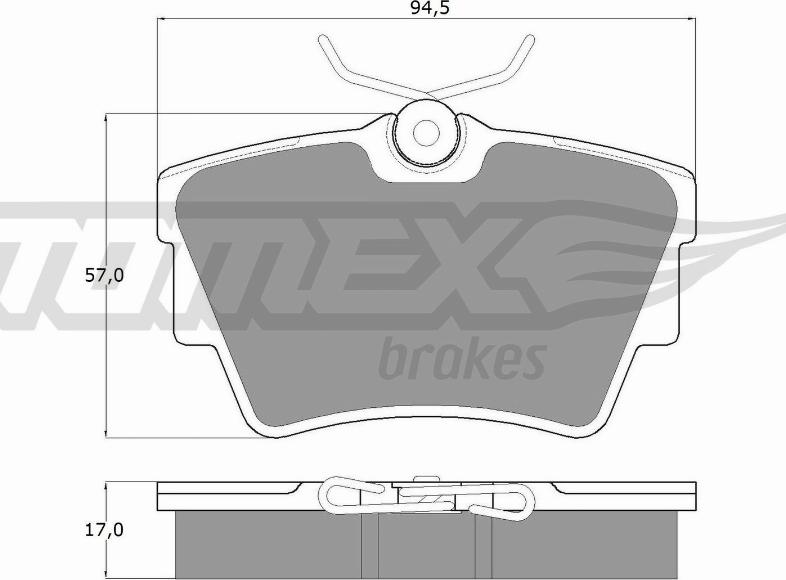 TOMEX brakes TX 13-09 - Bremžu uzliku kompl., Disku bremzes autodraugiem.lv