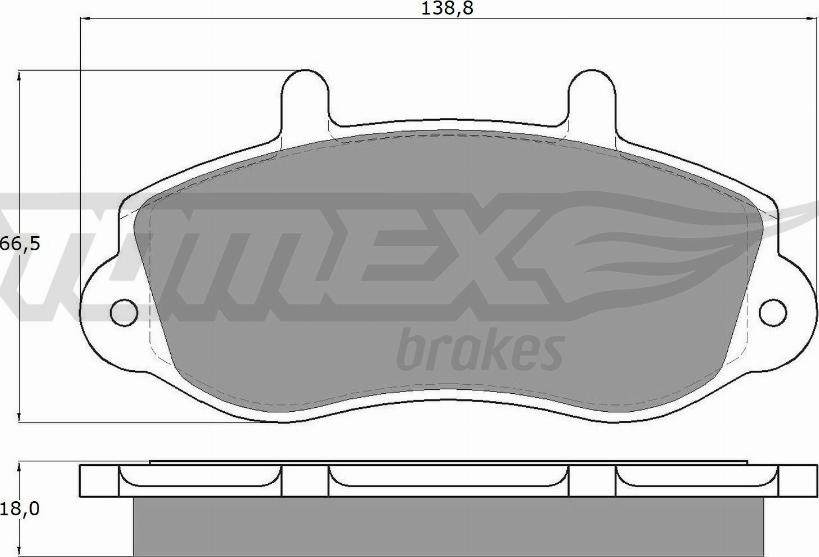 TOMEX brakes TX 13-01 - Bremžu uzliku kompl., Disku bremzes autodraugiem.lv