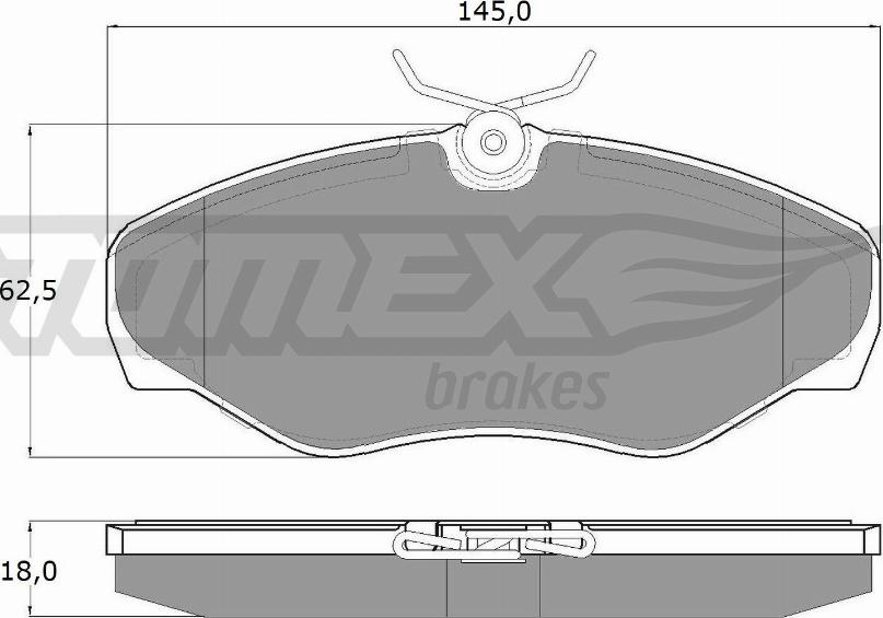 TOMEX brakes TX 13-08 - Bremžu uzliku kompl., Disku bremzes autodraugiem.lv