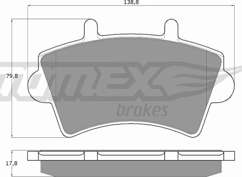 TOMEX brakes TX 13-02 - Bremžu uzliku kompl., Disku bremzes autodraugiem.lv