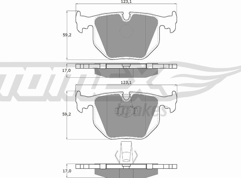 TOMEX brakes TX 13-19 - Bremžu uzliku kompl., Disku bremzes autodraugiem.lv