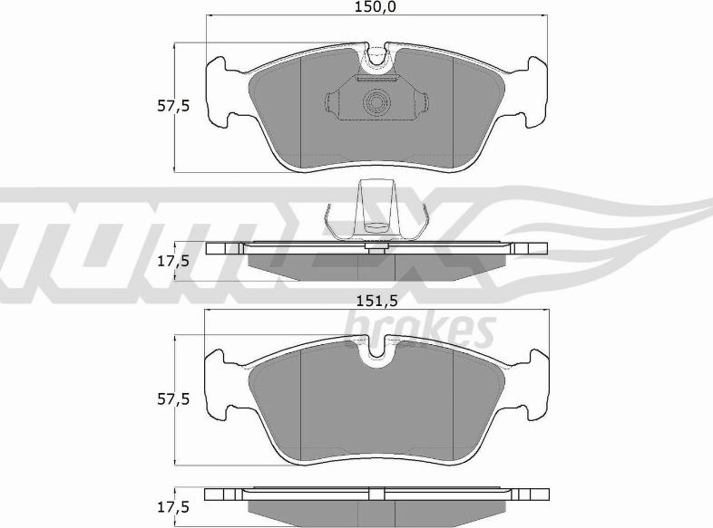 TOMEX brakes TX 13-16 - Bremžu uzliku kompl., Disku bremzes autodraugiem.lv