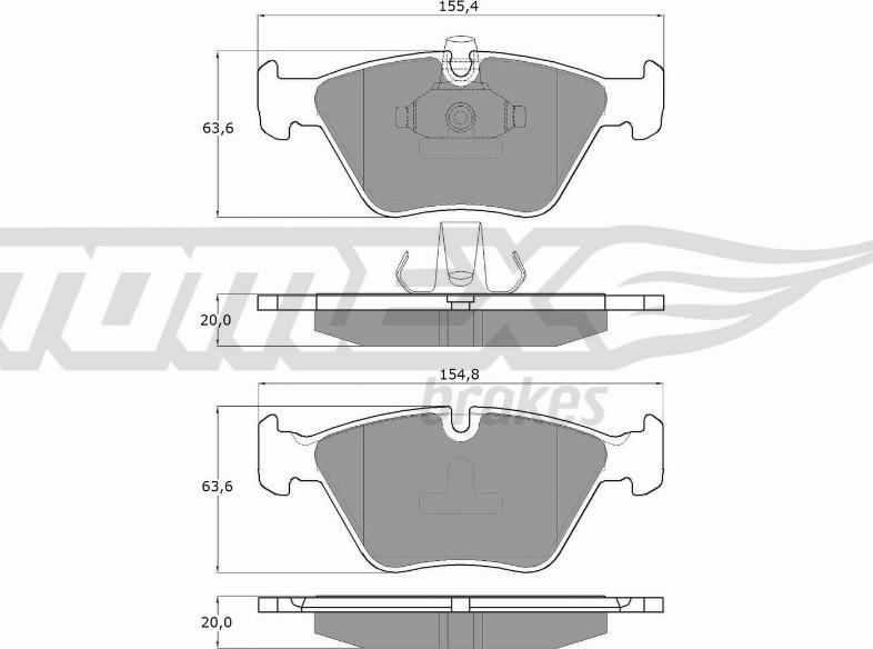 TOMEX brakes TX 13-18 - Bremžu uzliku kompl., Disku bremzes autodraugiem.lv