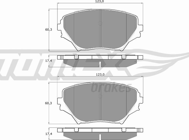 TOMEX brakes TX 13-85 - Bremžu uzliku kompl., Disku bremzes autodraugiem.lv