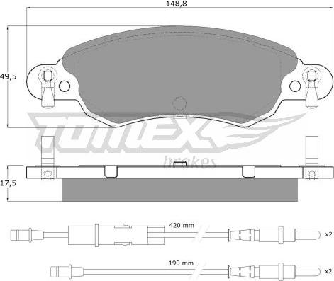 TOMEX brakes TX 13-30 - Bremžu uzliku kompl., Disku bremzes autodraugiem.lv