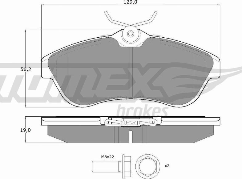 TOMEX brakes TX 13-29 - Bremžu uzliku kompl., Disku bremzes autodraugiem.lv