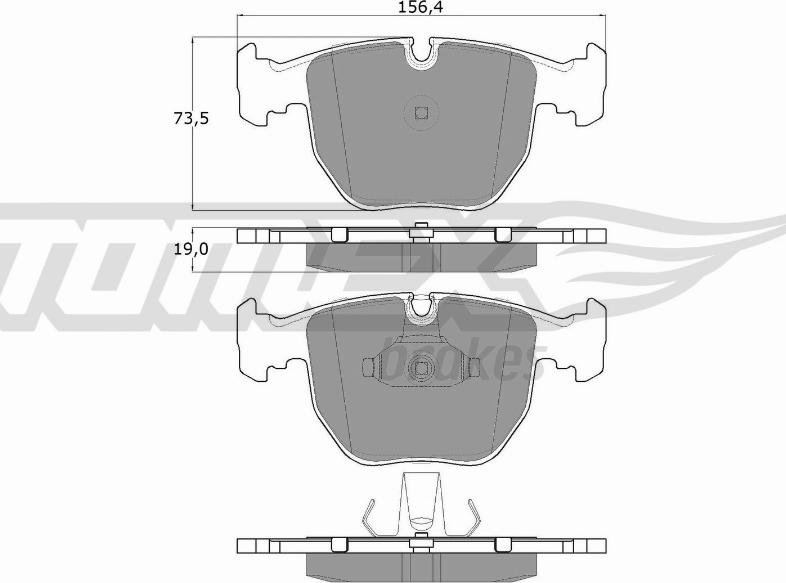 TOMEX brakes TX 13-23 - Bremžu uzliku kompl., Disku bremzes autodraugiem.lv